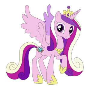 Download free hand-drawn vector illustrations of Princess Cadance's character in the My Little Pony cartoon