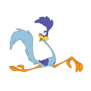 Download free hand-drawn vector illustrations of Road Runner's character in looney tunes cartoon