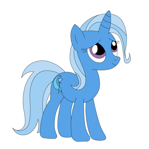 Download free hand-drawn vector illustrations of Trixie's character in the My Little Pony cartoon