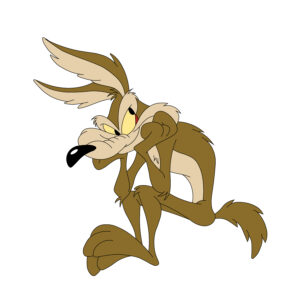 Download free hand-drawn vector illustrations of Wile E. Coyote's character in looney tunes cartoon